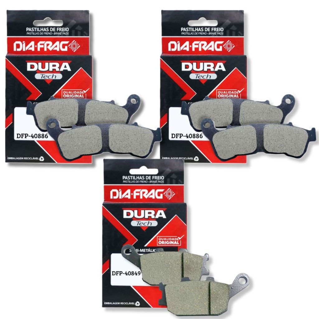 Kit Pastilhas de Freio Cb 600f Hornet Com Abs 2008 A 2014 Diafrag em Oferta na Shopee