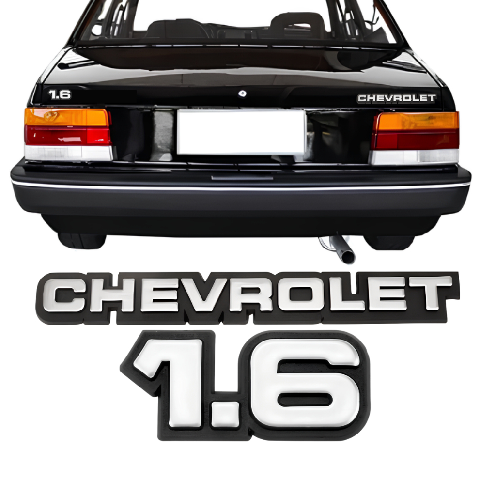Kit Emblema Letreiro Chevette 1983 1984 1985 1986 1.6 Chevrolet Tampa Traseira
