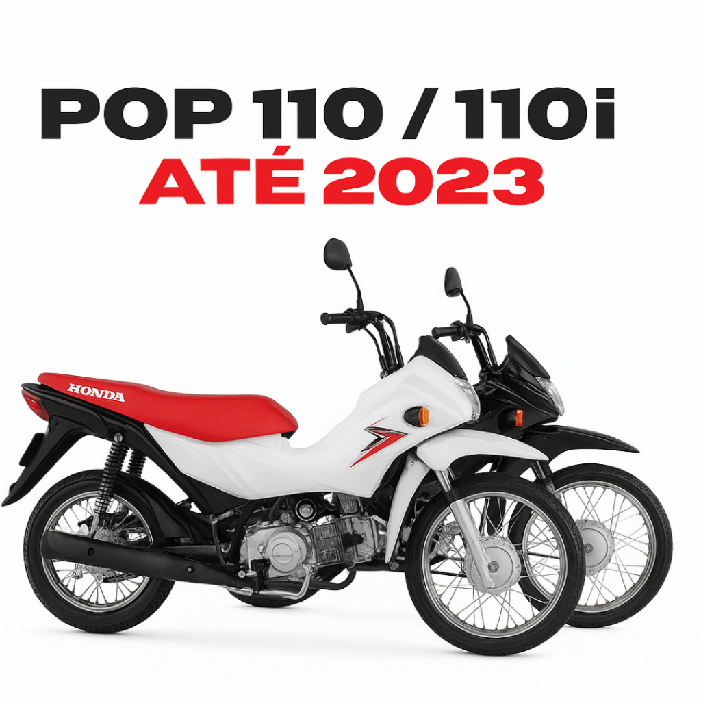 Alça Traseira Moto Quadrada Cromada ou Preto Pop 110/110i