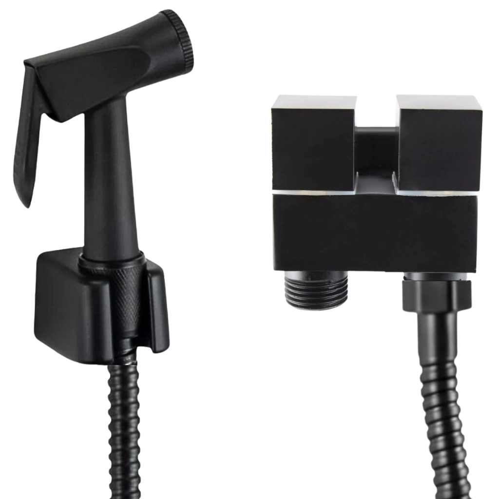 Ducha Higiênica Registro Dupla Conexão E Gatilho De Metal Zamak + Engate Flexível Aço Inox em Oferta na Shopee