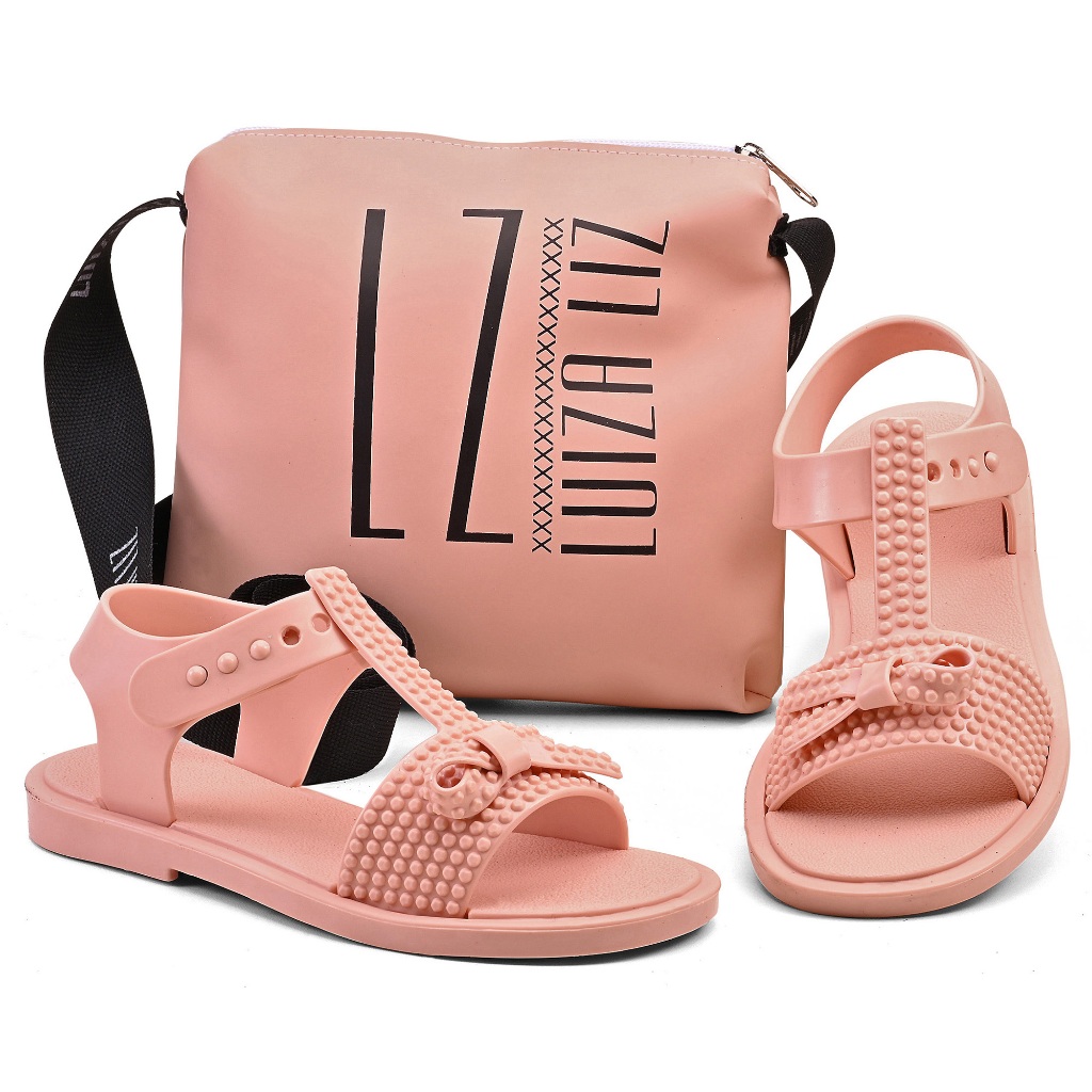 SANDALIA FEMININA INFANTIL LACINHO COM BOLSA em Oferta na Shopee