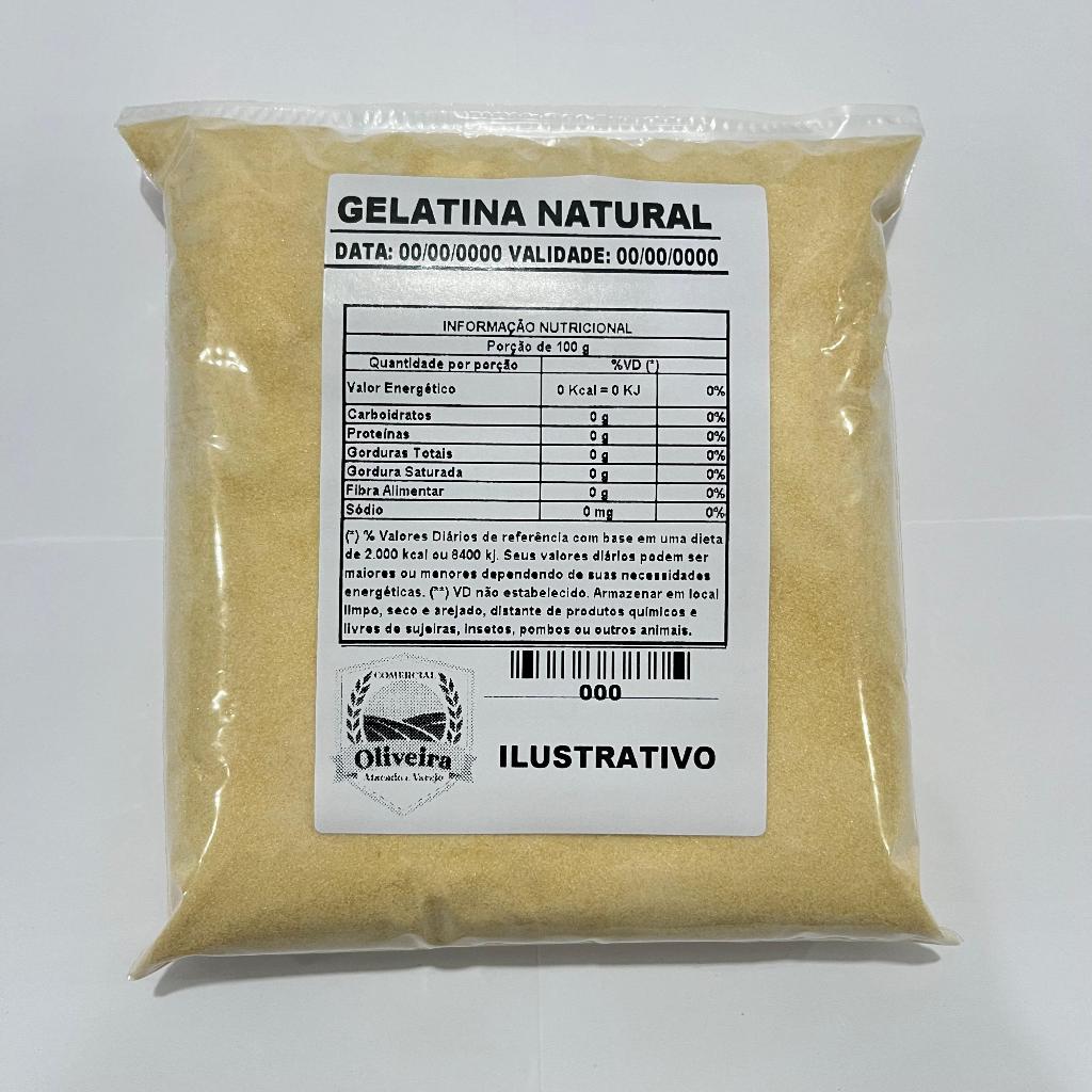 Gelatina Incolor Natural 500g 180 Bloom em Oferta na Shopee