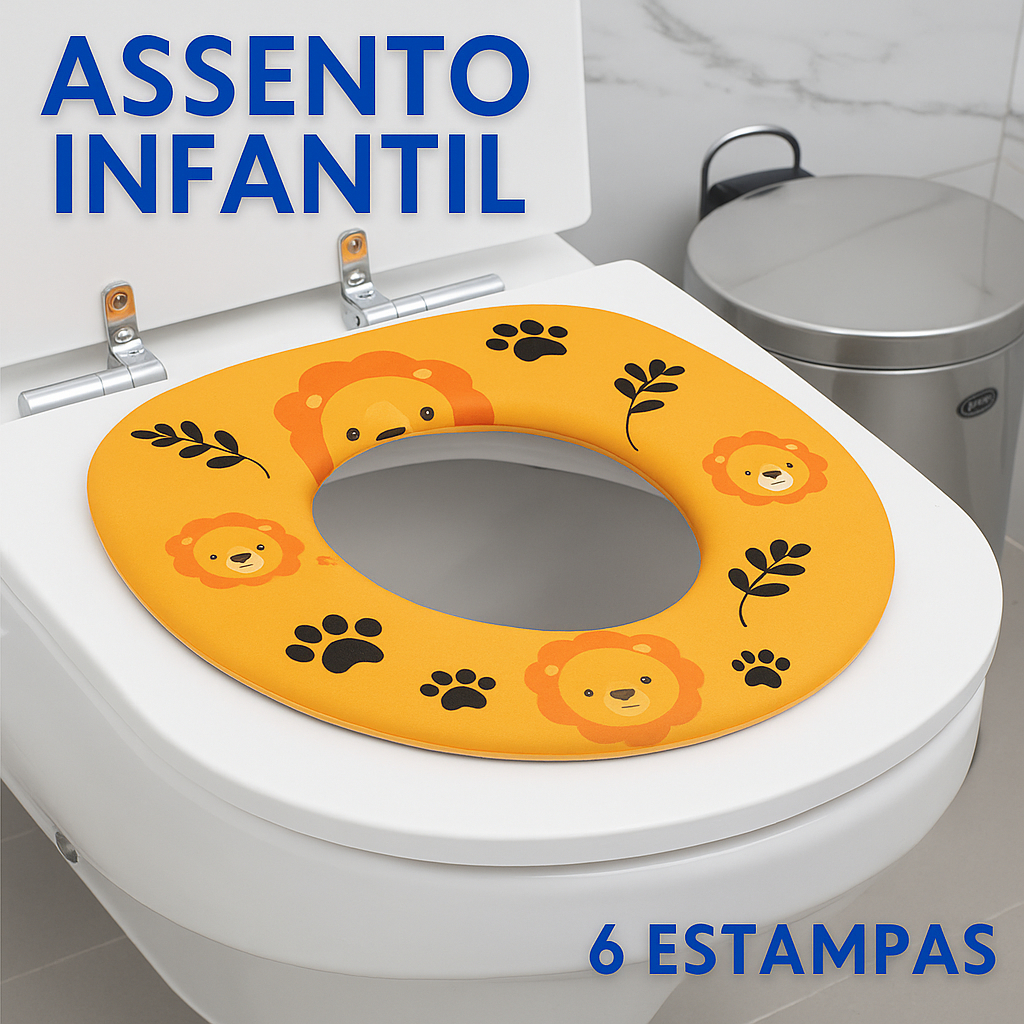 Assento Redutor Infantil Almofadado para Vaso Sanitário - Desfralde Confortável e Seguro