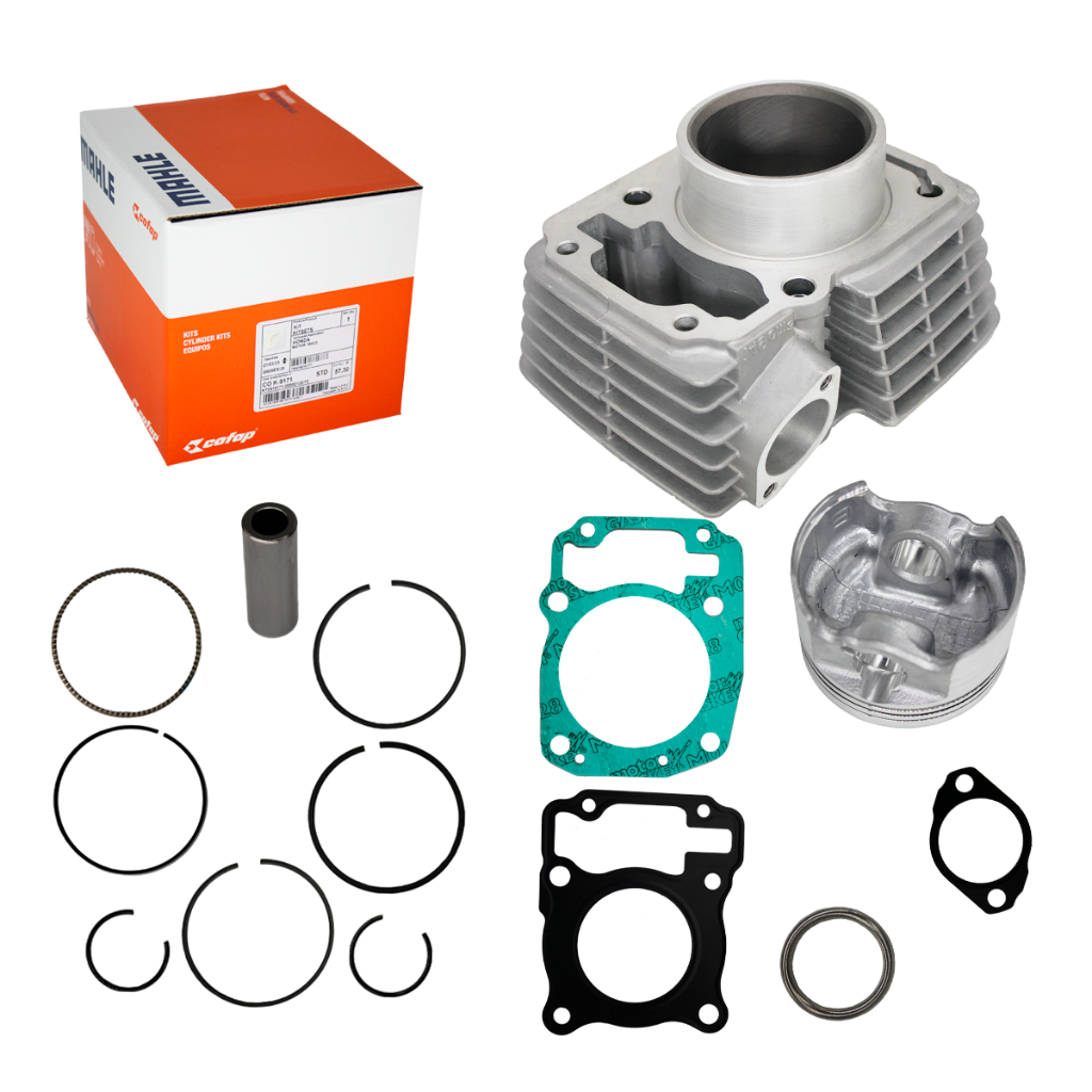 KIT CILINDRO MOTOR CAMISA PISTAO ANEIS JUNTAS HONDA BROS CG 150 2005 2006 2007 2008 2009 2010 2011 2012 2013 2014 2015 em Oferta na Shopee