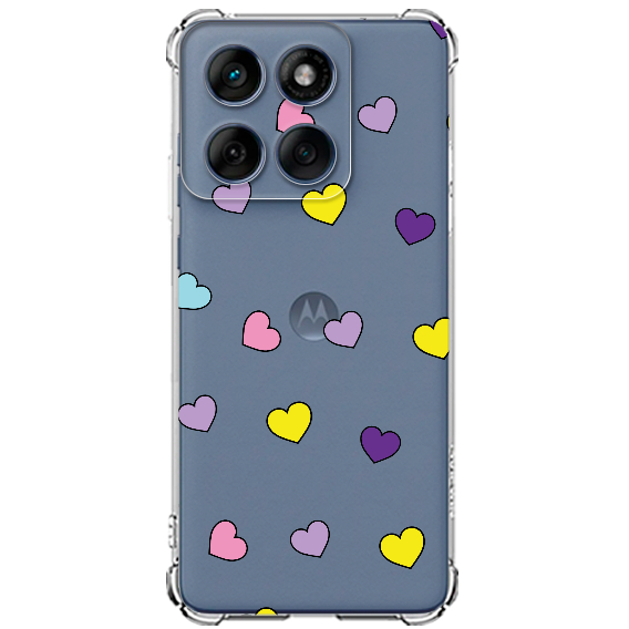 Capa para MOTOROLA EDGE 60 PRO proteção de borda Animal Onça Coração Delicada transparente