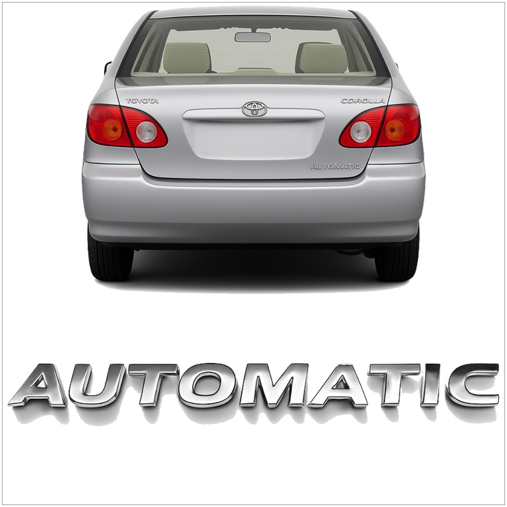 Emblema Letreiro Cromado AUTOMATIC Corolla 2003 a 2008