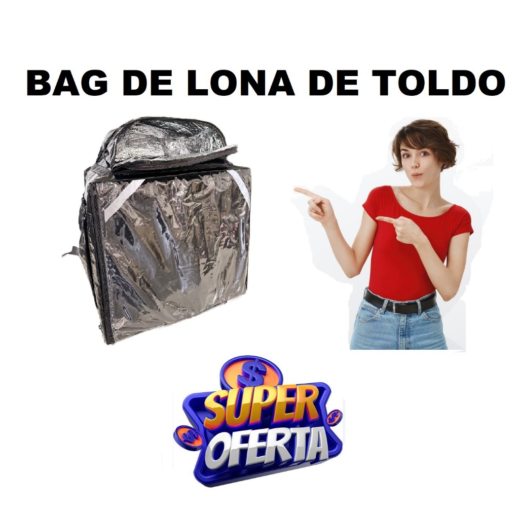 Mochila Bag Térmica Bolsa Motoboy Entrega Pizza Lanches 45l  lona somente a capa sem isopor impermeavel