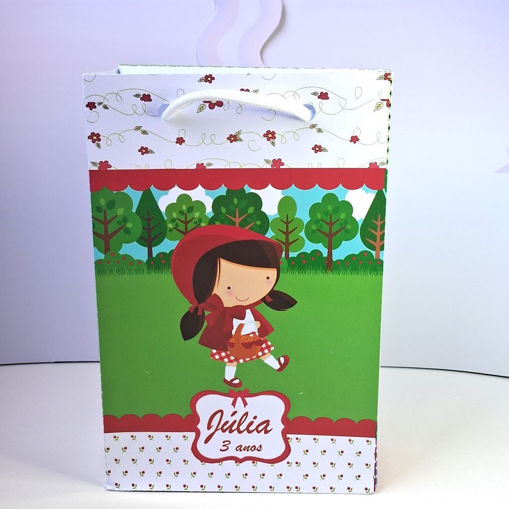 Sacolinha G Personalizada Chapeuzinho Vermelho /Lembrancinha de Festa /Aniversário