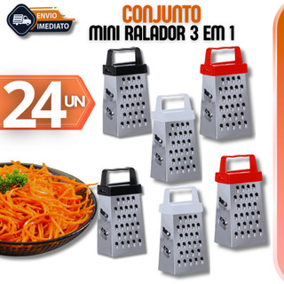 Conjunto 24 Mini Ralador Inox Ralador Multiuso Raladores Lembrancinha Ultensilios De Cozinha Variáveis Inox 7,1cm
