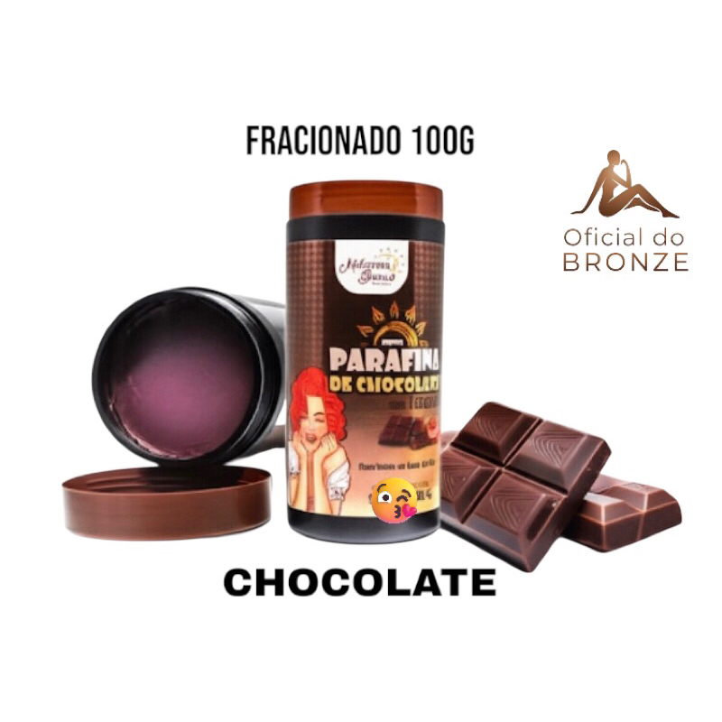 Parafina Chocolate com Urucum Melanina Bronze FRACIONADO 100g