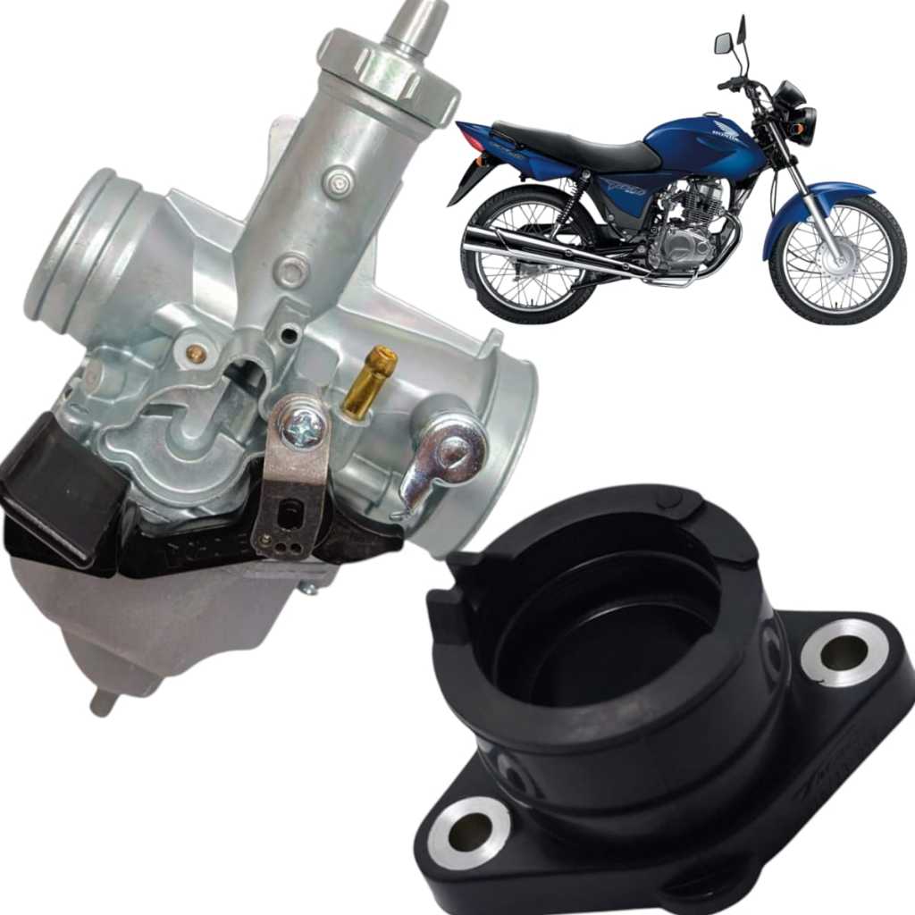 Kit Carburador Cg Titan 150 Ks Es Esd 2004 a 2008 Coletor Admissão