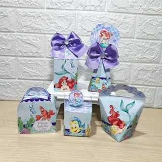 Kit Personalizados caixinhas PEQUENA SEREIA ARIEL AQUARELA Lembrancinha Aniversário-Festa PEGUE E MONTE em Oferta na Shopee