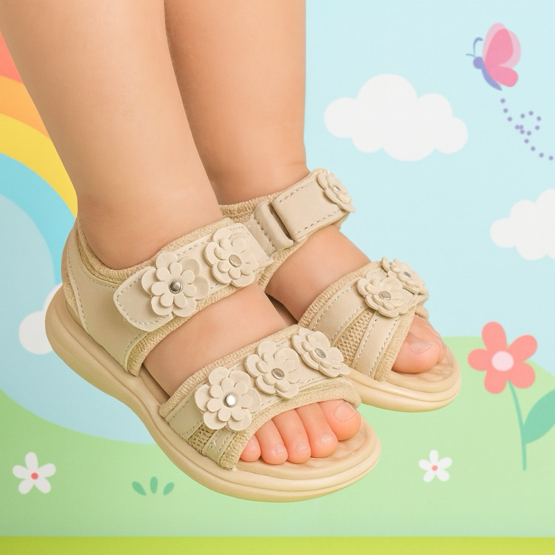 Papete Infantil Flores Feminina Confortável Lançamento Original em Oferta na Shopee