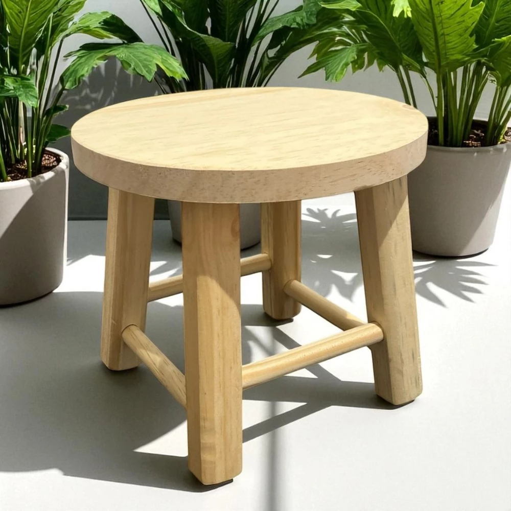 Banqueta Pequena madeira Baixa uso adulto infantil escolinha 20cm de Altura