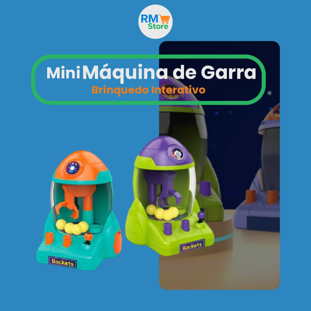 Mini Máquina de Garra Foguete – Brinquedo Interativo em Oferta na Shopee
