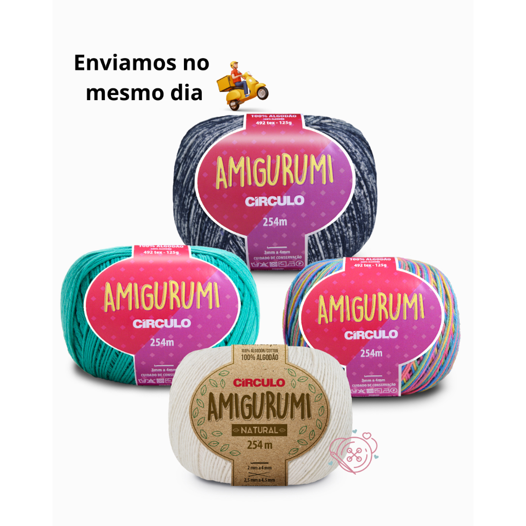 Fio Amigurumi Círculo 250m/492 Tex - 125g em Oferta na Shopee