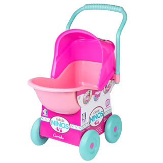 Carrinho de Boneca Bebê Coleção Ninos Carrinho de Passeio Rosa Brinquedo Infantil Cotiplás em Oferta na Shopee