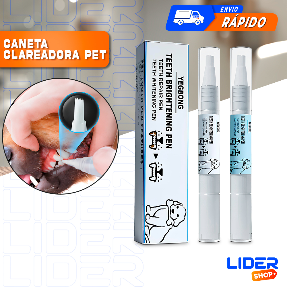 2 Unidades Caneta de Gel Clareadora Dentes Pet
