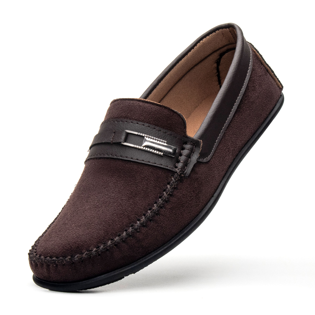Mocassim Masculino Camurça Macio Leve Durável Elegante Adaptável Prático Urbano Contemporâneo em Oferta na Shopee