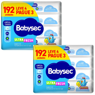 Kit 8ptes Toalhas Umedecidas Babysec Ultra Fresh Galinha Pintadinha 48un cada -Total 384un em Oferta na Shopee