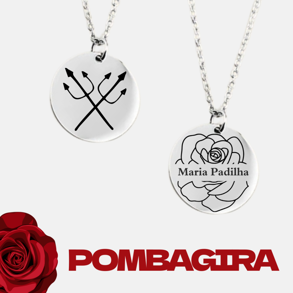 Colar POMBAGIRA – Pingente POMBAGIRA – Umbanda e Candomblé – Aço Inox