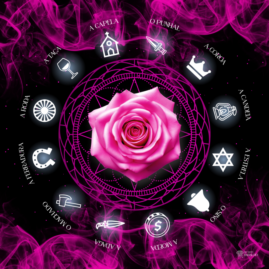 Toalha para Mesa Tarot e Baralho Cigano 70x70cm Mandala Cigana Pombagira Menina Preta e Rosa Oxford
