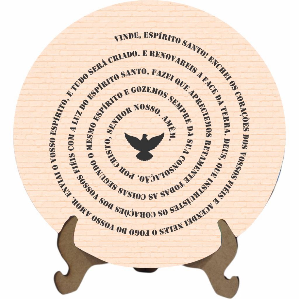 Mandala 26cm Oração do Espírito Santo