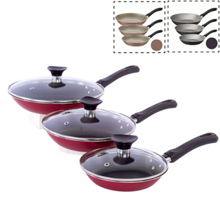 Jogo de Frigideiras Tramontina 3pçs Caribe Revestimento Antiaderente Starflon Max em Oferta na Shopee