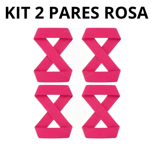 KIT 4 Straps em 8 de Algodão Reforçado – Crossfit, Treino Pesado, Academia, Musculação PREMIUM....