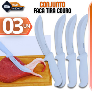 Facas Faca Tira Couro Sangria em Aço Inox Profissional 6 Polegadas Açougueiro Churrasco Cozinha Variáveis
