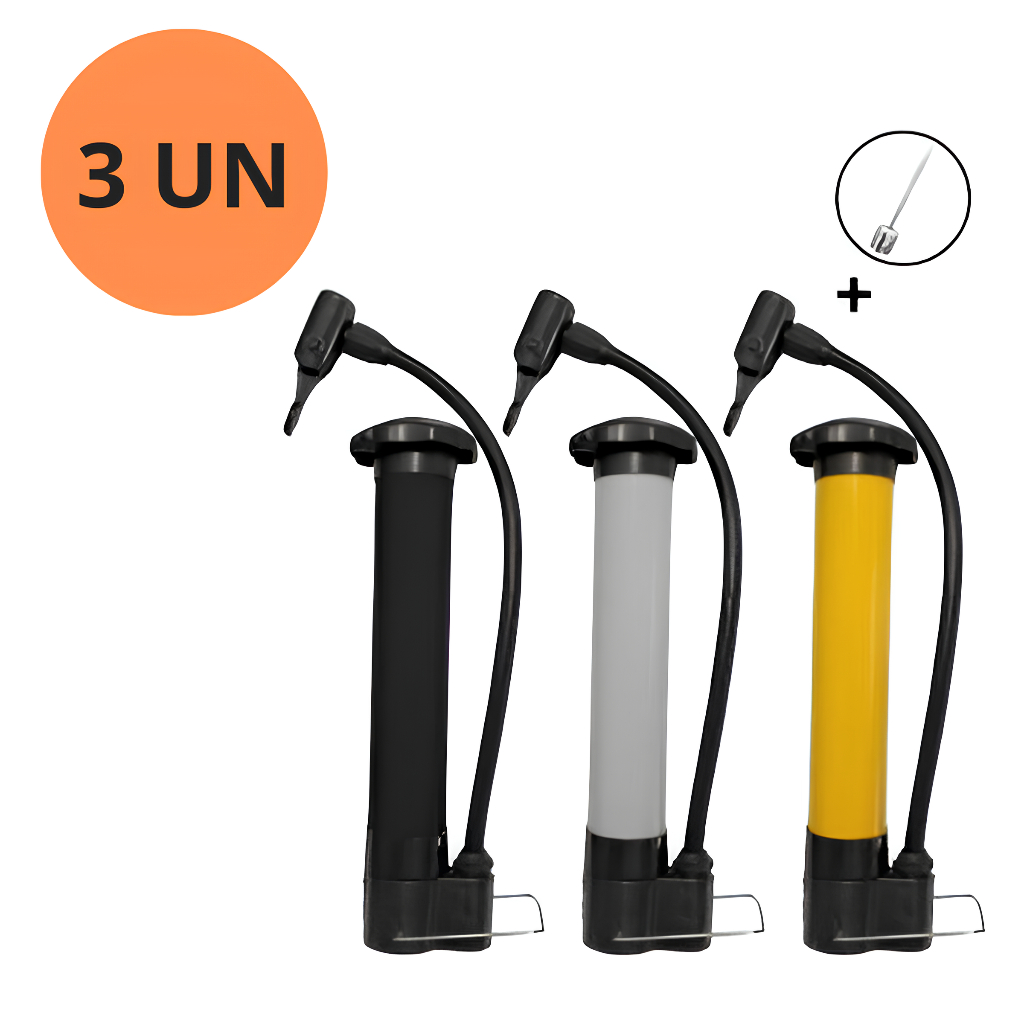 Kit 3 Bomba De Ar Vertical 25cm Encher Pneu Bike Bicicleta Boia Balão Bombinha Pequena em Oferta na Shopee