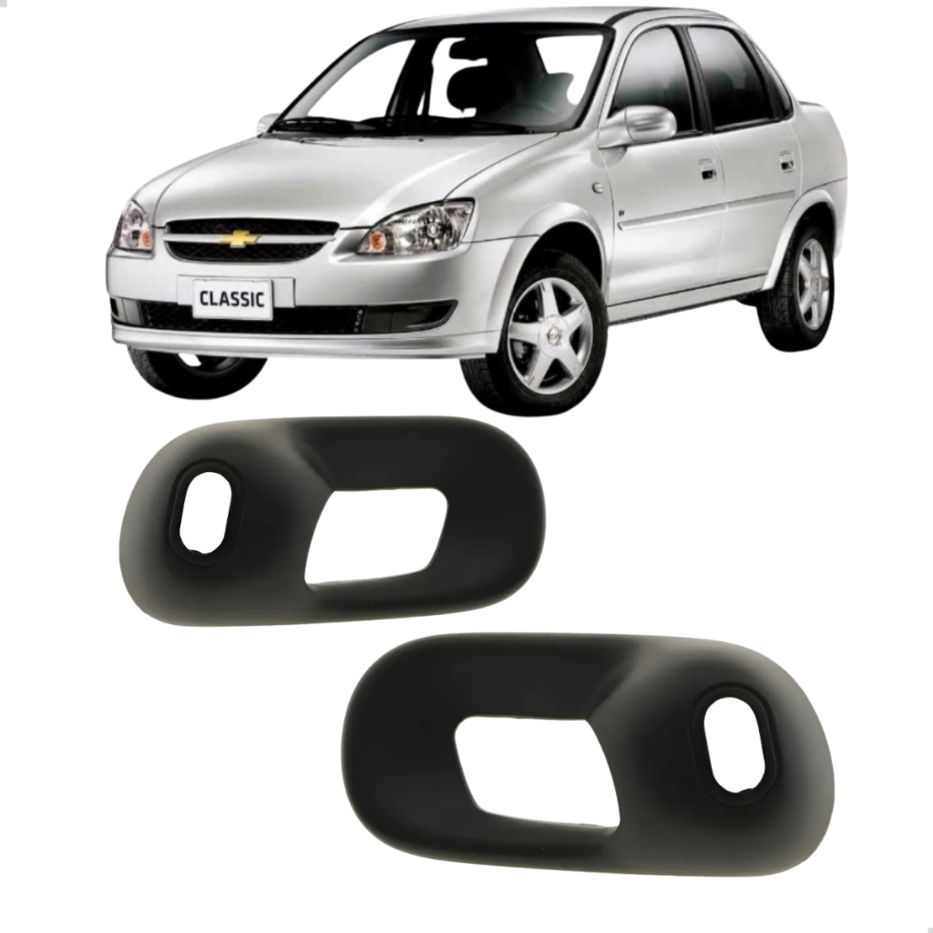 Par Moldura Maçaneta Interna Traseira Gm Chevrolet Classic 1995 a 2010 em Oferta na Shopee