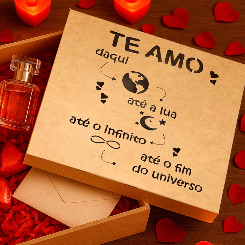 Caixa Grande MDF 30x30x10 Para Embalagem Presente Amor Infinito Pai Mãe Amigo Namorados em Oferta na Shopee