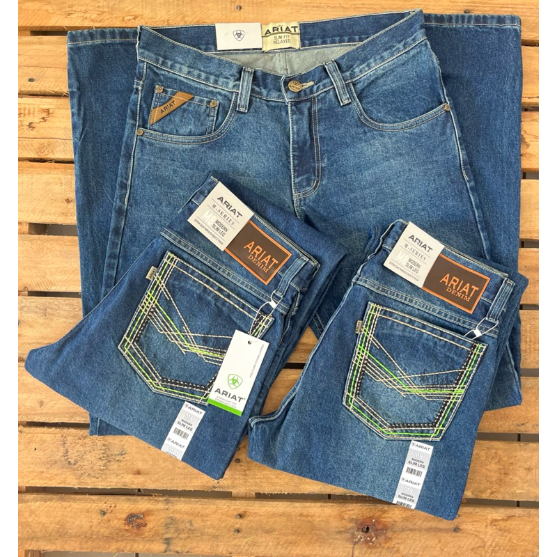 calça country masculina 100%  algodão ariat laço Tassa montaria peão Wangler