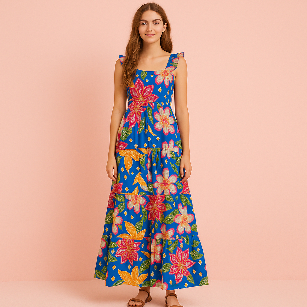 Vestido Infantil Juvenil Feminino Adolescente Casual Festa Barato Verão Estampado Tendencia