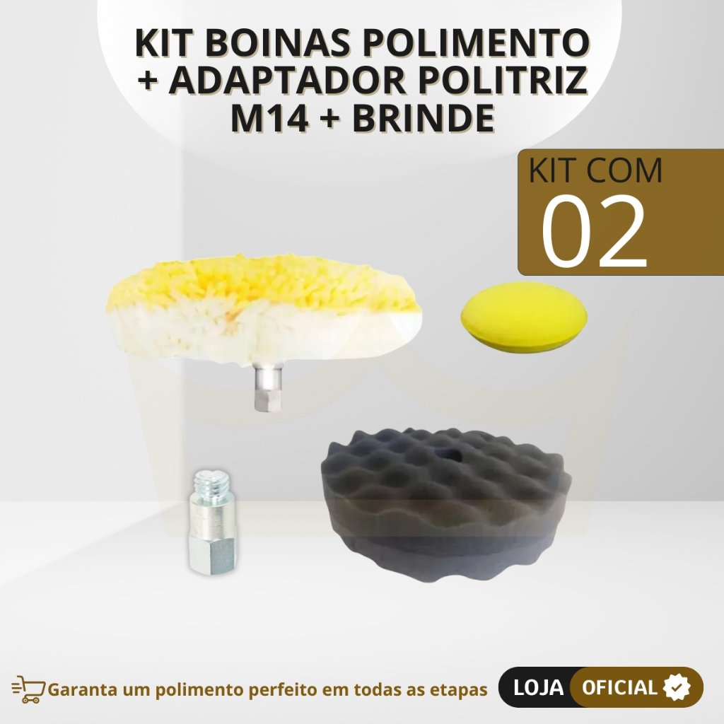 Kit Profissional Politriz Boinas Dupla Face 7 Lã E Espuma