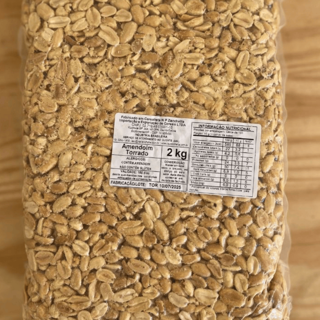 Amendoim Torrado 2Kg  Sem Pele Natural (SEM SAL) em Oferta na Shopee