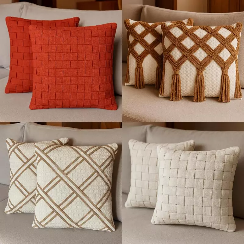 Capas de Almofada Decorativas 45x45 para Sofá Kit 2