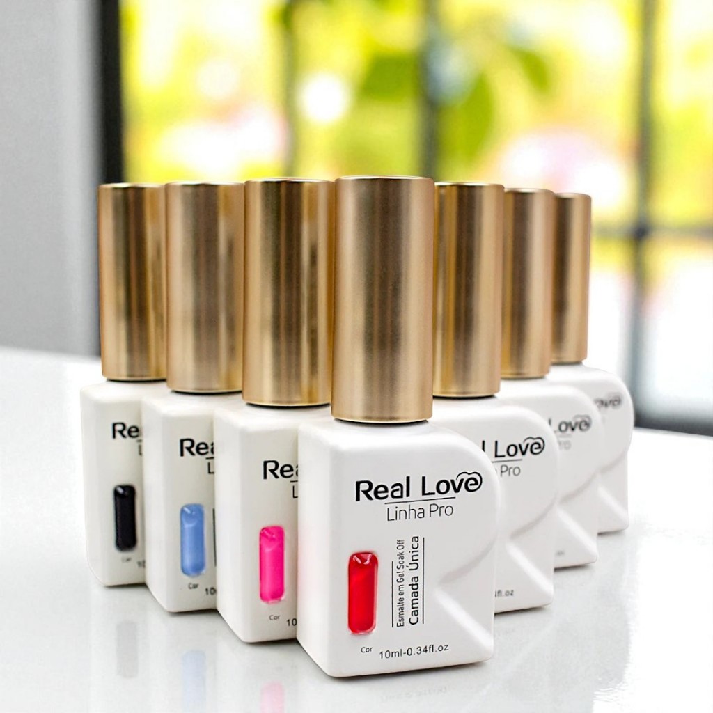 Esmalte em Gel Real Love - Perfeita Cobertura - 10 ml cada - Secagem UV
