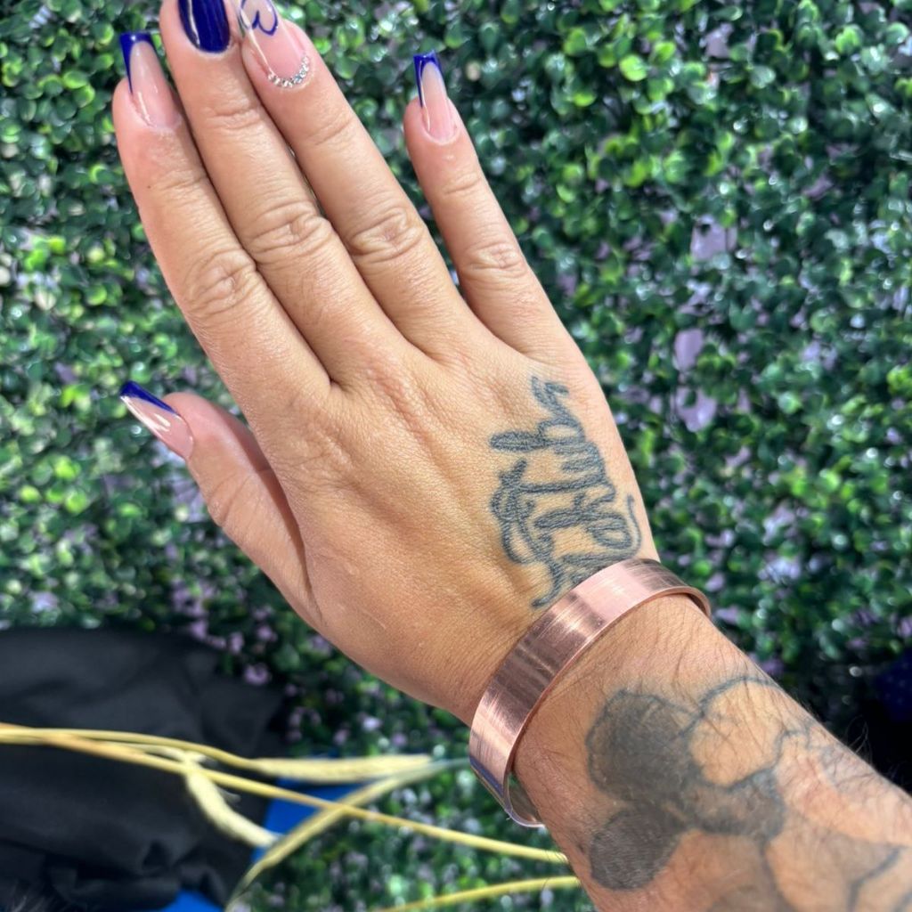 Pulseira de cobre puro feminina luxo grossa 15mm vintage em Oferta na Shopee