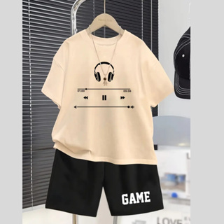 Conjunto Infantil Masculino Estampa Música Fone Game 377 Ootd Estilo Streetwear Menino Lindo Look em Oferta na Shopee