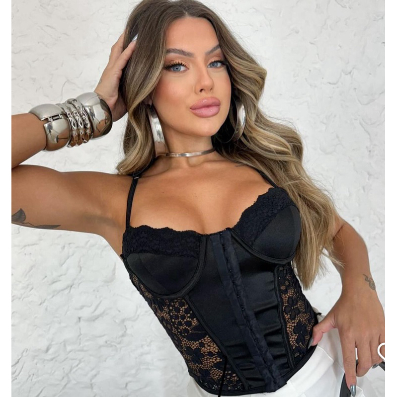 Corset renda femenino ,Croped de renda femenino