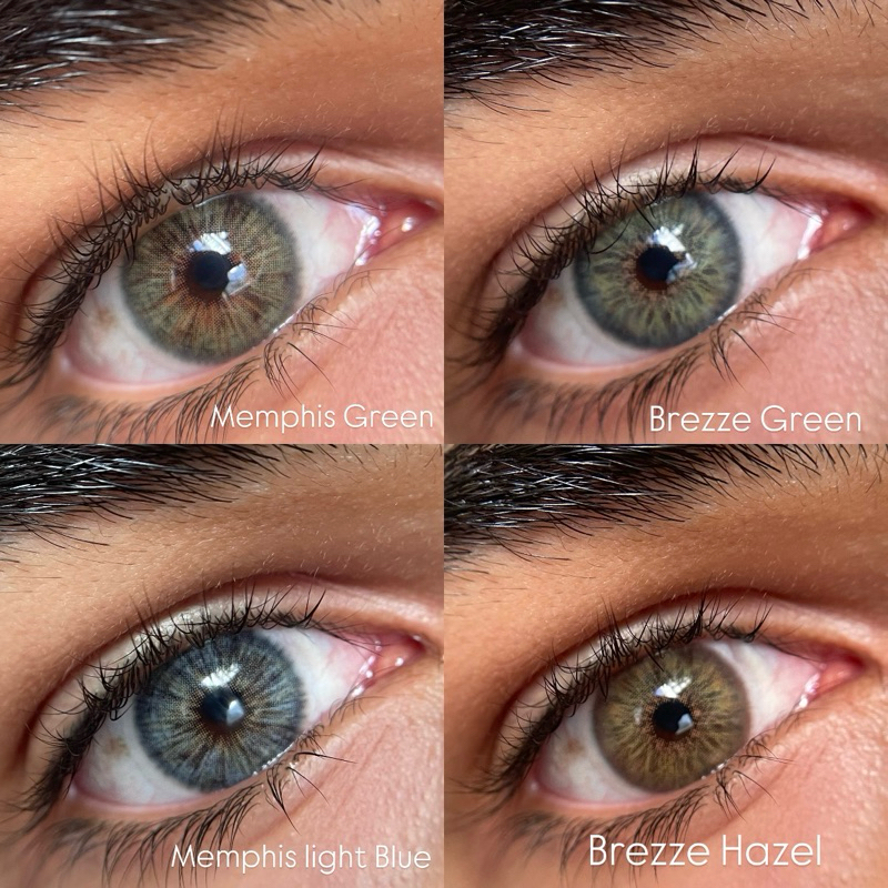 Lente de contato Urban Layer Brezze e  Memphis  Green Memphis Green Breeze Gray Memphis Light Blue