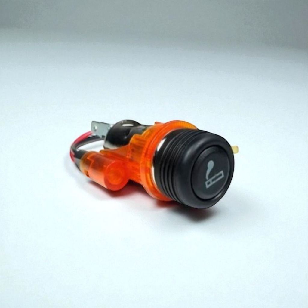 Acendedor Cigarro Carro Auto Veicular Universal Laranja 12v
