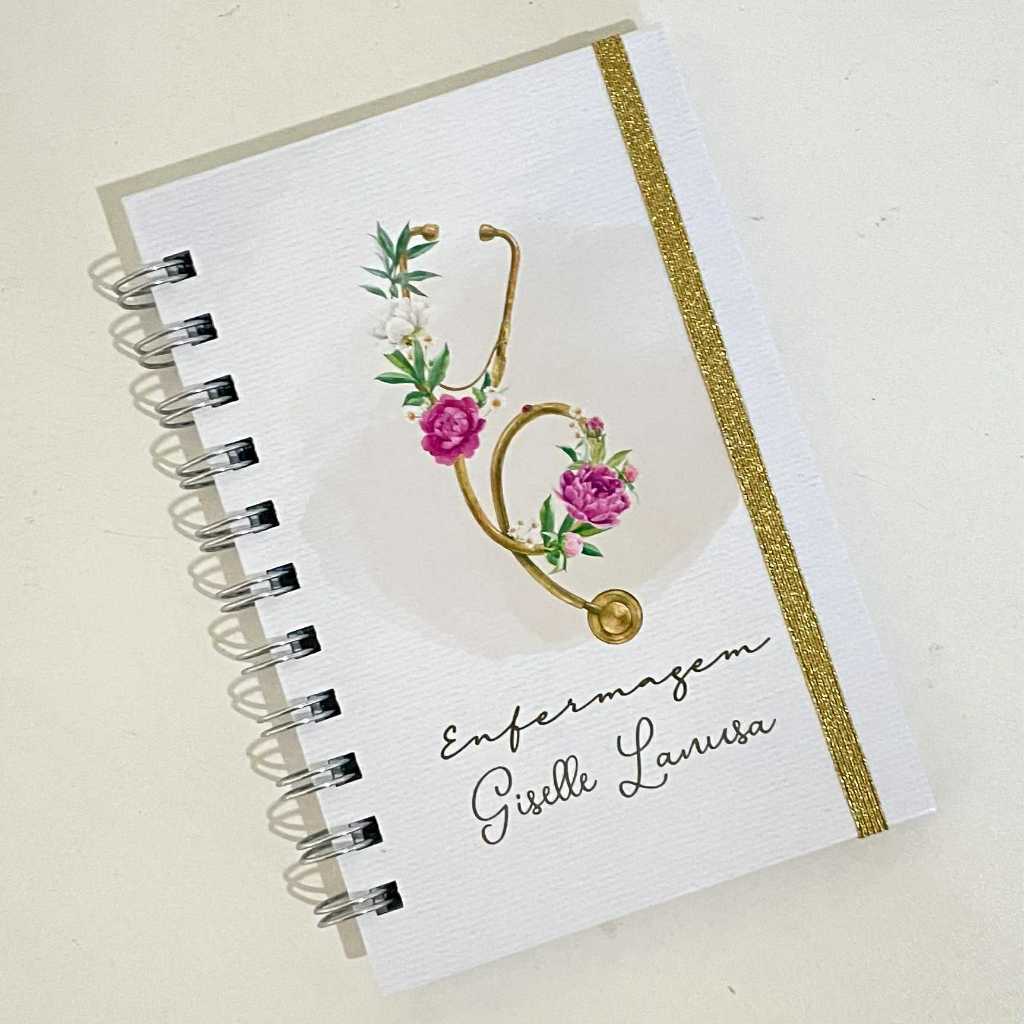 Agenda Estágio de Tecnico Enfermagem Caderno Anotações Jaleco Manual de Bolso Curso