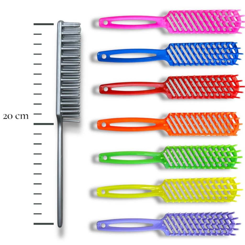 Kit 24 Pentes Escova Reta/ Jacaré / Bom Para Cabelereiro Escova Pentear Cabelos em Oferta na Shopee