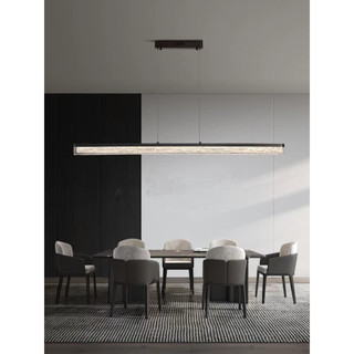 Lustre Linear Italiano com Textura Glacial - Estilo Minimalista para Sala de Jantar  bivlot 3cors