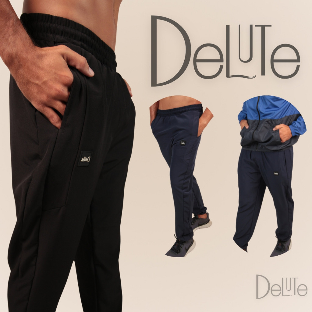 Calça Masculina Delute Tactel Corta Vento Resistente À Água Ultra Leve Sport