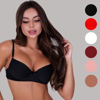 Kit 2 Sutiã Básico com bojo Push Up com Alça Regulável Simone Lingeire e Moda Íntima Soutien Sutia em Oferta na Shopee