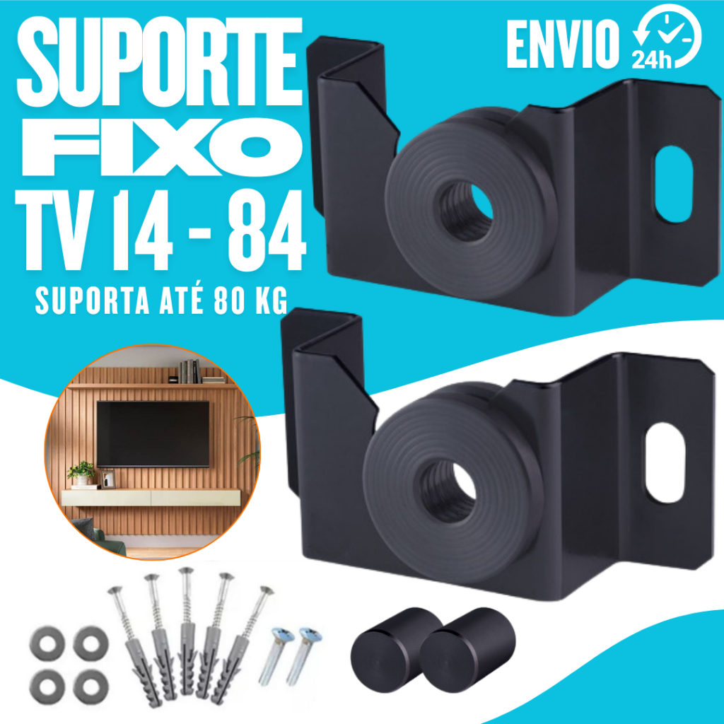 Suporte Tv Universal Fixo Led Lcd Plasma 10 até 84’’ Polegadas para Parede ou Painel em Oferta na Shopee